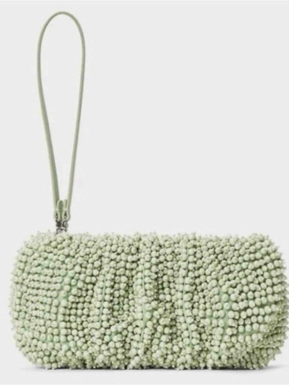 STAUD Beaded Bean Convertible Matcha Shoulder Handbag - Picture 3 of 4